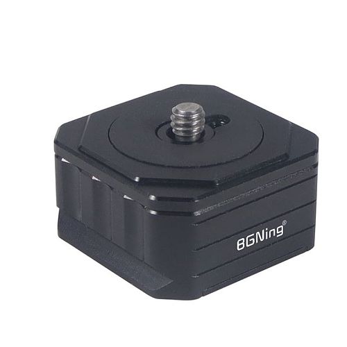 Dual Lock Quick Release Plate Clamp Camera Tripod Adapter Base (Arca-type Compatible) w 1/4 Screw for Monitor Fill Light
