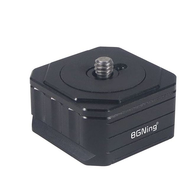 Dual Lock Quick Release Plate Clamp Camera Tripod Adapter Base (Arca-type Compatible) w 1/4 Screw for Monitor Fill Light