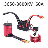 Surpass Hobby New Combo 3650 3600KV Brushless Motor w//Heat Sink 60A ESC LED Programing Card  For RC 1/10