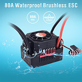 Surpass Hobby New Waterproof Combo 3660 5.0mm 3500KV Brushless Motor w/Heat sink 80A ESC 2S 3S 1/10  LED Programing Card 
