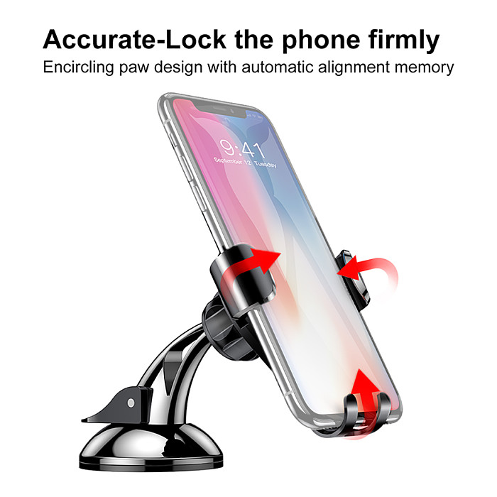 Baseus Gravity Car Mobile Phone Holder Stand Suction Cup Universal Multi-function Navigation Frame Dashboard Mount For iPhone 11 Samsung S9