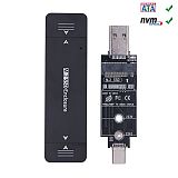 M.2 USB 3.1 Type C SSD Mobile Hard Disk Box Adapter 10Gbps for M2 NVME SATA Dual Protocol 2230-2280 External Enclosure SSD Case