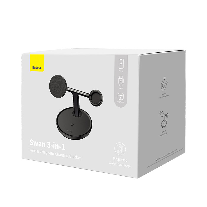Baseus 3 in 1 20W Magnetic Wireless Chargers Stand For iPhone 14/ Plus /Pro /Apple Watch /Wireless Earphones Charging Dock Station