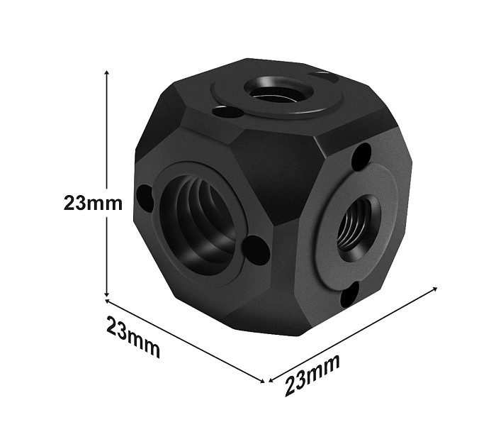 BGNING Aluminum Alloy Multi Screw Hole Conversion Photography Magnetic Cloud Mount Anti Inversion Installation Screw Hole 1/4 3/8 Alec Positioning For Iron Plane
