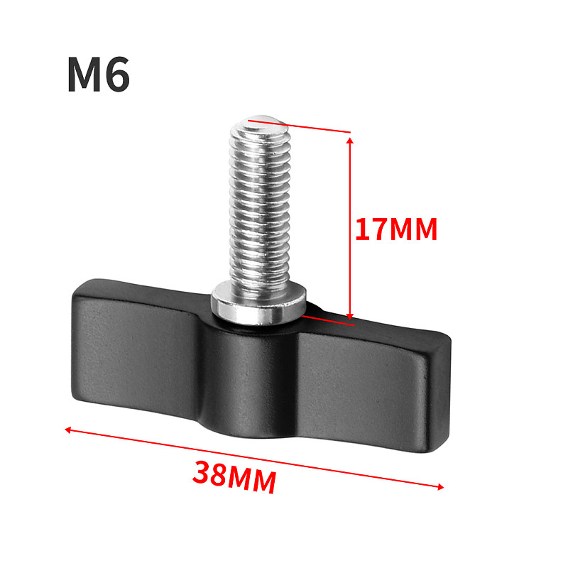 BGNING  Adjustable T Shape Screw Aluminum Handle M6*17 For Sports Camera GOPRO11/GOPRO Full Series SLR Sony A7C Accessories