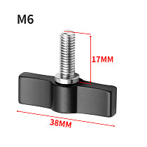 BGNING  Adjustable T Shape Screw Aluminum Handle M6*17 For Sports Camera GOPRO11/GOPRO Full Series SLR Sony A7C Accessories