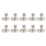 1 piece/10pcs 1/4 Camera Screw for Quick Release Plate 1/4 inch Folding D-Ring Adapter Tripod Monopod Quick Release Plate Camera