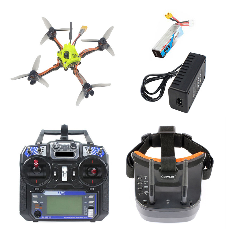 QWinOut 3inch 135mm RC Drone RTF 5200KV Motor F4 AIO Flight Control FLYSKY Remote Control FPV Quadcopter Aircraft