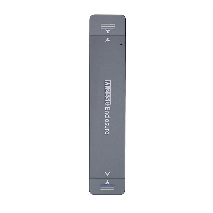 JMT M.2 Mini NGFF External Hard Drive Enclosure Nvme Dual Protocol to USB3.1 for 2230 2242 2260 2280, Type-A/C Direct Plug-in Wire-Free USB Enclosure