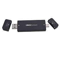 JMT M.2 Mini NGFF External Hard Drive Enclosure Nvme Dual Protocol to USB3.1 for 2230 2242 2260 2280, Type-A/C Direct Plug-in Wire-Free USB Enclosure