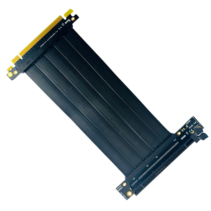 90 Degree Right Angle PCIE x16 4.0 3.0 Graphics Card Extension Cable PCI Express Full Speed Adapter Cable 64GB/S for ATX Cases
