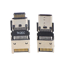 Type-E USB3.2 Gen2 to Type C Male to Female USB3.1 10Gbps Front Type e Connector Adapter for Computer Motherboard Expansion