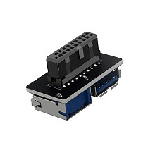 Female Motherboard Adapter USB 3.0 19 20 Pin Socket to Dual USB 3.0 A Splitter Anti-Interference Ability Stability