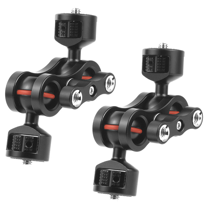 FEICAHO Multi-function Dual Ball Magic Arm Mount Adapter with 1/4  Screw for Sony DSLR Cameras Fill Light Monitor 6KG Load