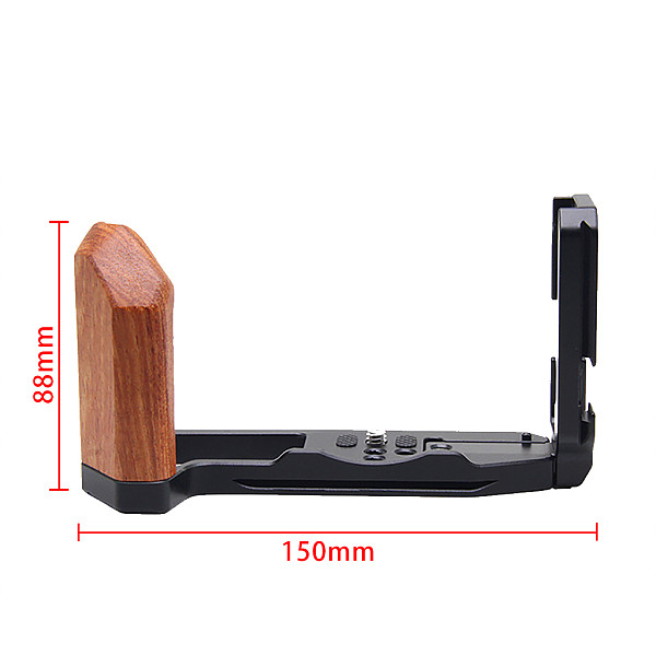 For Fujifilm X-T5 camera L plate quick release plate wood handle L vertical shoot black