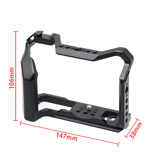 Aluminum alloy X-T5 camera rabbit cage expansion accessories camera protection frame tripod expansion platform black for Fuji X-T5 camera