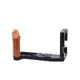 For Fujifilm X-T5 camera L plate quick release plate wood handle L vertical shoot black