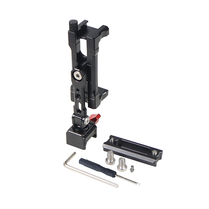 BGNING 1/4'' Quick Release Adjustable Slider Clip Phone Holder Bracket Accessories for DJI RS2 RSC2 RS3 RS3PRO SLR Rabbit Cage Handle