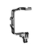 Aluminum Alloy Action Camera Live Vlog Video Shooting Bracket with Cold Shoe Mount for Gopro 11 10 9 8 Cage Rig Protective Frame
