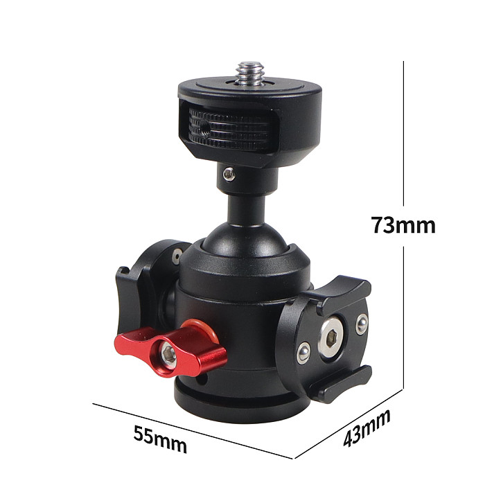 For DJI OSMO 360 1/4 Thread Mount Ball Head Panorama Tripod for Mic Flash Mini Aluminum Alloy 360 Degrees Swivel Stand Photography Accessories