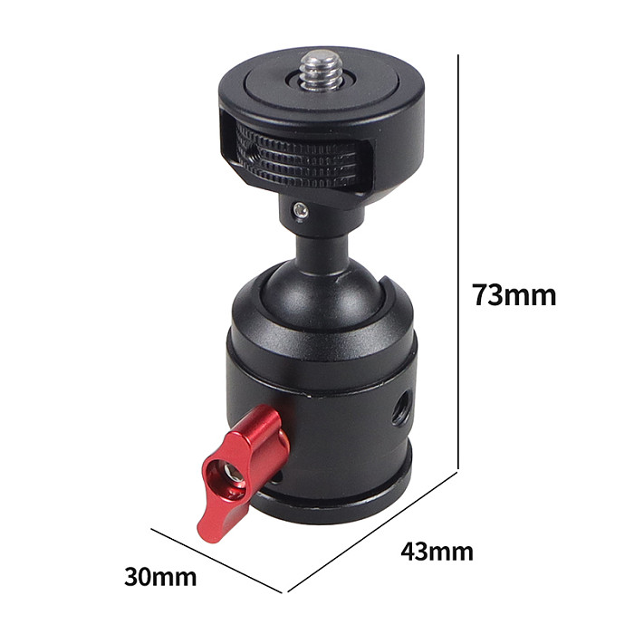 For DJI OSMO 360 1/4 Thread Mount Ball Head Panorama Tripod for Mic Flash Mini Aluminum Alloy 360 Degrees Swivel Stand Photography Accessories