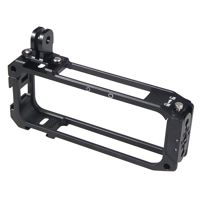 BGNing Camera Cage Rig For Insta360 X3 Action Camera Aluminum Protective Frame Cover 1/4 Tripod Adapter Cold Shoe Mount Vlogging