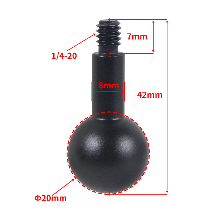 For DJI  OSMO 360 Aluminium 1/4 screw 20mm Ball Head Camera Bracket Accessory for Clamp Screw Device Phone Tablet Magic Arm