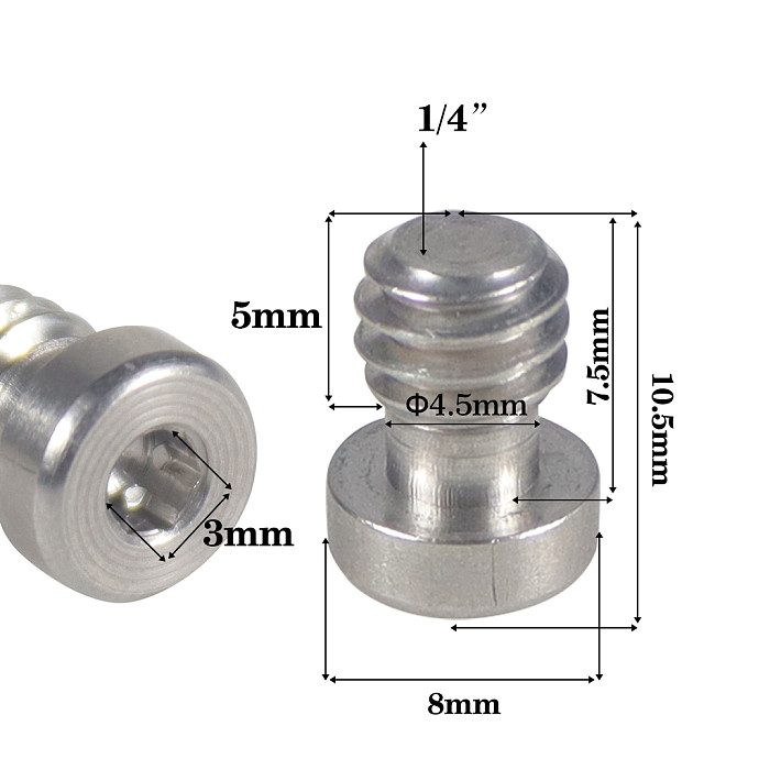 Tripod screw anti-drop hot and cold shoe mount flash light microphone adapter black for ball head SLR camera rabbit cage accessories