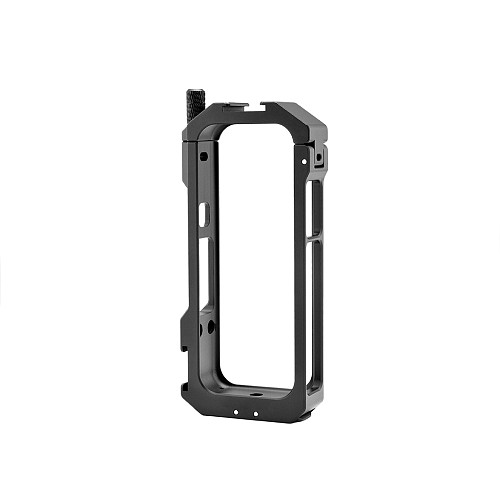 For Insta 360 X3 Action Camera Cage Rig Protective Frame with Cold Shoe Mount 1/4  Hole for Microphone Magnetic Tripod Adapter