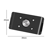 BGNING Aluminum Alloy Metal Quick-mounted Magnetic Mount For GOPRO Expansion Mounting Base 1/4 Interface Base 1/4 Alai Positioning 15mm Hole Spacing M3 Fixing Hole For GOPRO10/9/8/MAX