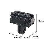 BGNING Aluminum Alloy Metal Quick-mounted Magnetic Mount For GOPRO Expansion Mounting Base 1/4 Interface Base 1/4 Alai Positioning 15mm Hole Spacing M3 Fixing Hole For GOPRO10/9/8/MAX