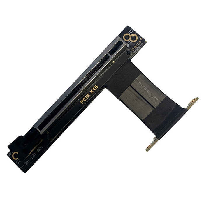 PCIE X4-16 Graphics Card Extension Cable 90 Degree PCI Express X16 Riser Card Adapter Extender PCI Express Flexible Cord