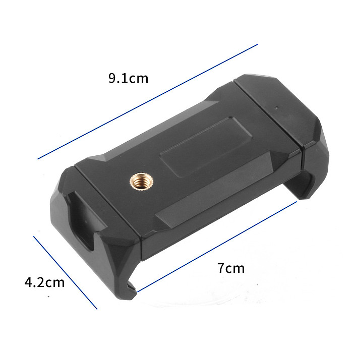 Multi-function Mobile Phone Stand 1/4 Tripod Mount 3-Position Bracket for Clip Video Live Selfie Stick Smartphone Camera Monopod