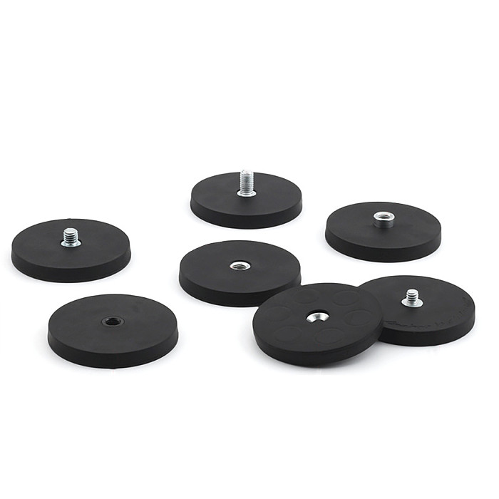 D31mm M4/M5/M6 Rubber Strong Magnetic Chuck Base Mount NdFeB Strong Magnetic Material