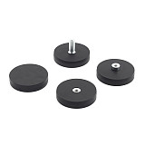 D36mm M4/M5/M6/1/4-20 Rubber Strong Magnetic Chuck Base Mount NdFeB Strong Magnetic Material 