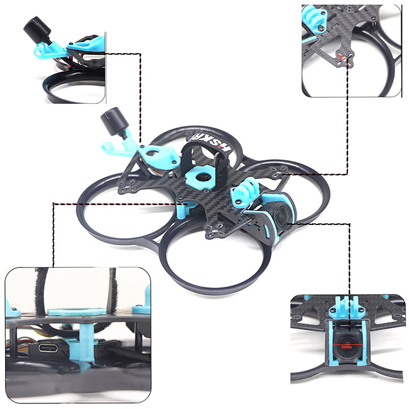 NEW CC25 O3 112mm 2.5Inch 3K Carbon Fiber  Frame w/ Propeller Protection Ring for O3 Air Unit FPV Camera Drone