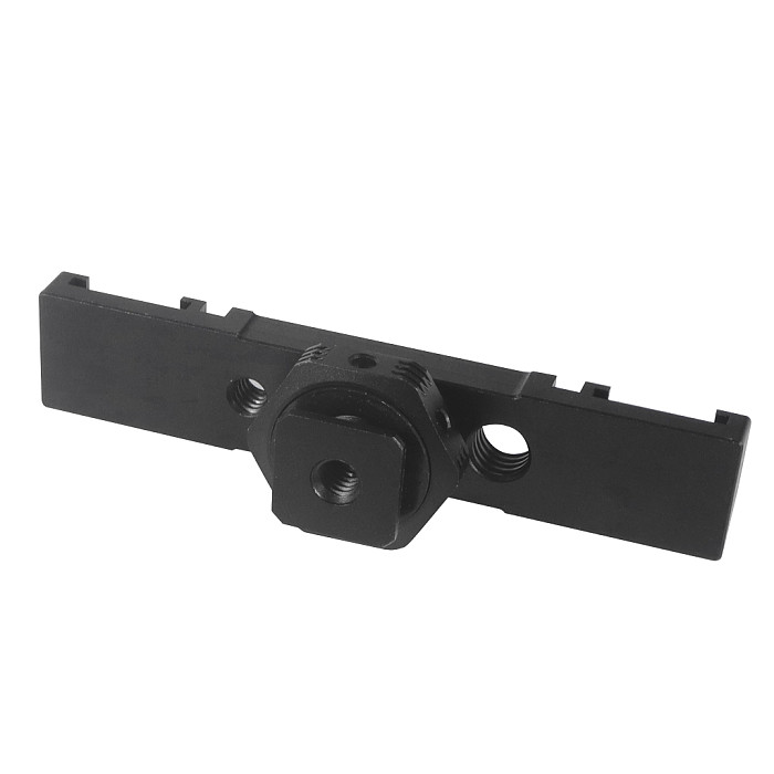 Aluminum Alloy Dual Cold Shoe Mount Adapter Extension Bar Vlog Camera Bracket Stand for DSLR Camera Monitor LED Light Microphone