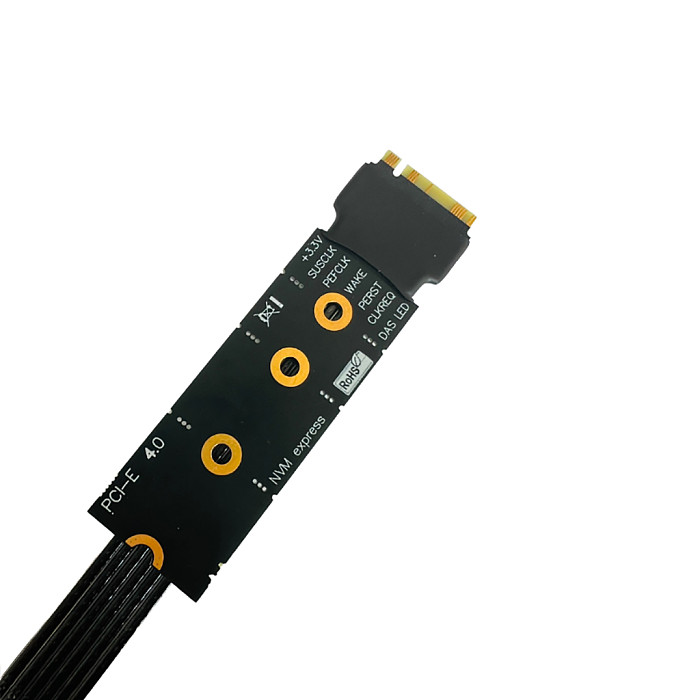 64Gbps PCIe 4.0 X4 90 Degree PCI-E 16X to M2 M.2 for NVME SSD Riser Cable Gen4 / 3 GPU Motherboard Extender es CPU