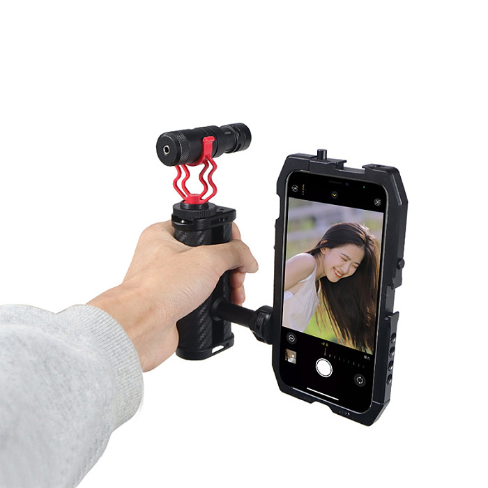 Aluminum CNC Multi-function Handle 1/4 Extended for Canon Sony SLR Mcro Cage Protection Frame Accessories