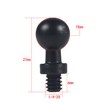 FEICHAO 1/4 Screw Adapter for Gopro /Insta360 Action Camera Phones GPS Holder Accessory 13mm/15mm/17mm/20mm/25mm Ball Head Mount