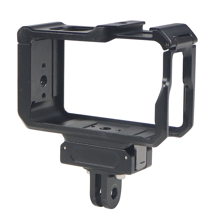 For DJI Action 5pro OSMO Action 3 Camera Cage Protective Case Cage w Cold shoe Arri Hole Quick Release Frame Action Camera Accessories