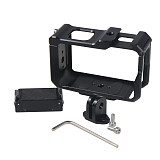 Camera Cage for DJI OSMO Action 3 Protective Case Cage w Cold shoe Arri Hole Quick Release Frame Action Camera Accessories