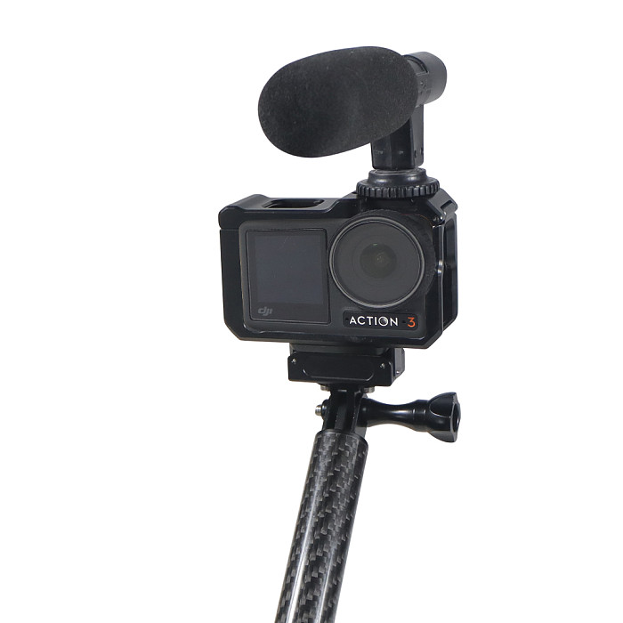 For DJI Action 5pro OSMO Action 3 Camera Cage Protective Case Cage w Cold shoe Arri Hole Quick Release Frame Action Camera Accessories