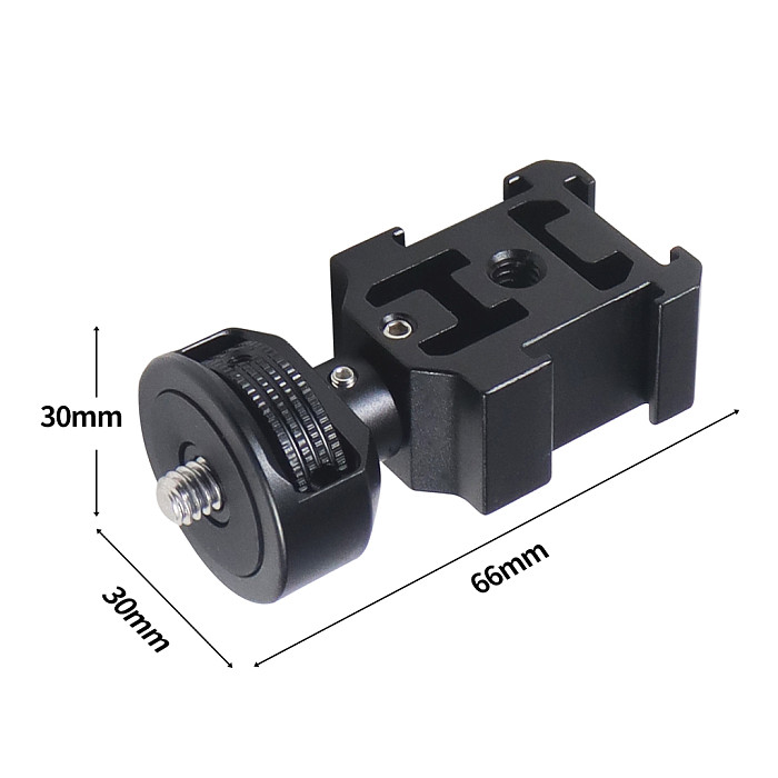 BGNing Three-head Cold Shoe To 1/4 Screw Expansion Bracket Can Be Reinforced And Locked 1/4 Screw For Cold Shoe And Hot Shoe Base Microphone Accessories