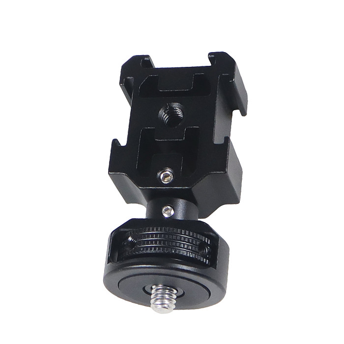 BGNing Three-head Cold Shoe To 1/4 Screw Expansion Bracket Can Be Reinforced And Locked 1/4 Screw For Cold Shoe And Hot Shoe Base Microphone Accessories
