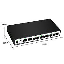DIEWU TXE233  8-port Gigabit Electrical+2-port Gigabit Optical Ethernet Switch With Two SFP Ports 8-port Gigabit Switch