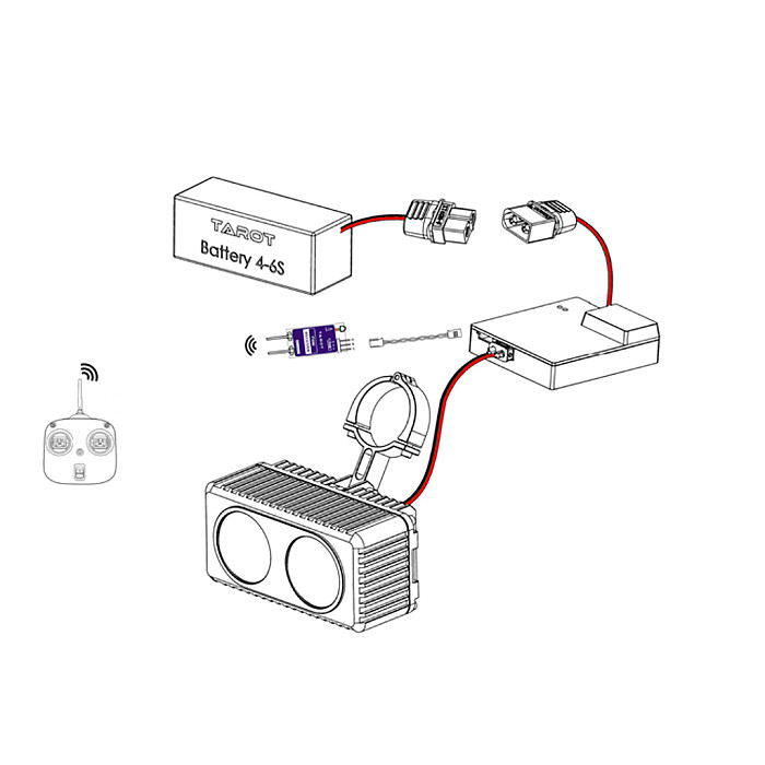 Tarot searchlight / stepless dimming / exposure flash / 50W / 8000Lux TL3301 DIY RC Rrone Accessories