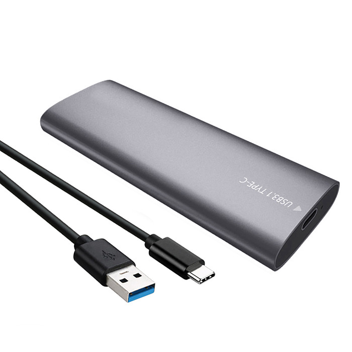 M.2 Dual Protocol Metal External Hard Disk Cartridge 10Gbps USB3.1Type-C Supports NGFF/MVMe TP06