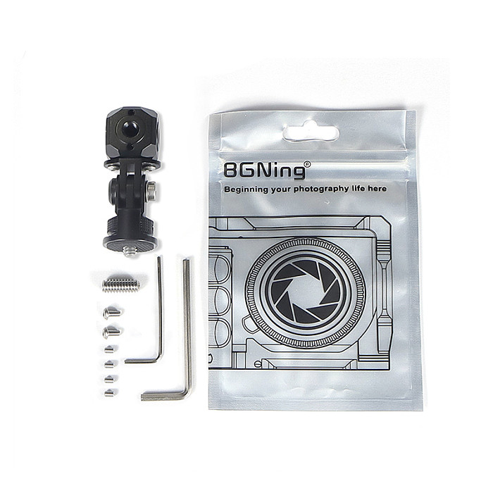 For GoPro13 Aluminium multi-screw to 1/4 adjustable metal adapter Anti-reverse mounting screw 1/4 3/8 arri positioning
