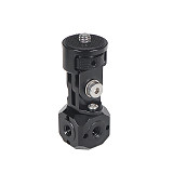 Aluminium multi-screw to 1/4 adjustable metal adapter Anti-reverse mounting screw 1/4 3/8 ale positioning for  GOPRO